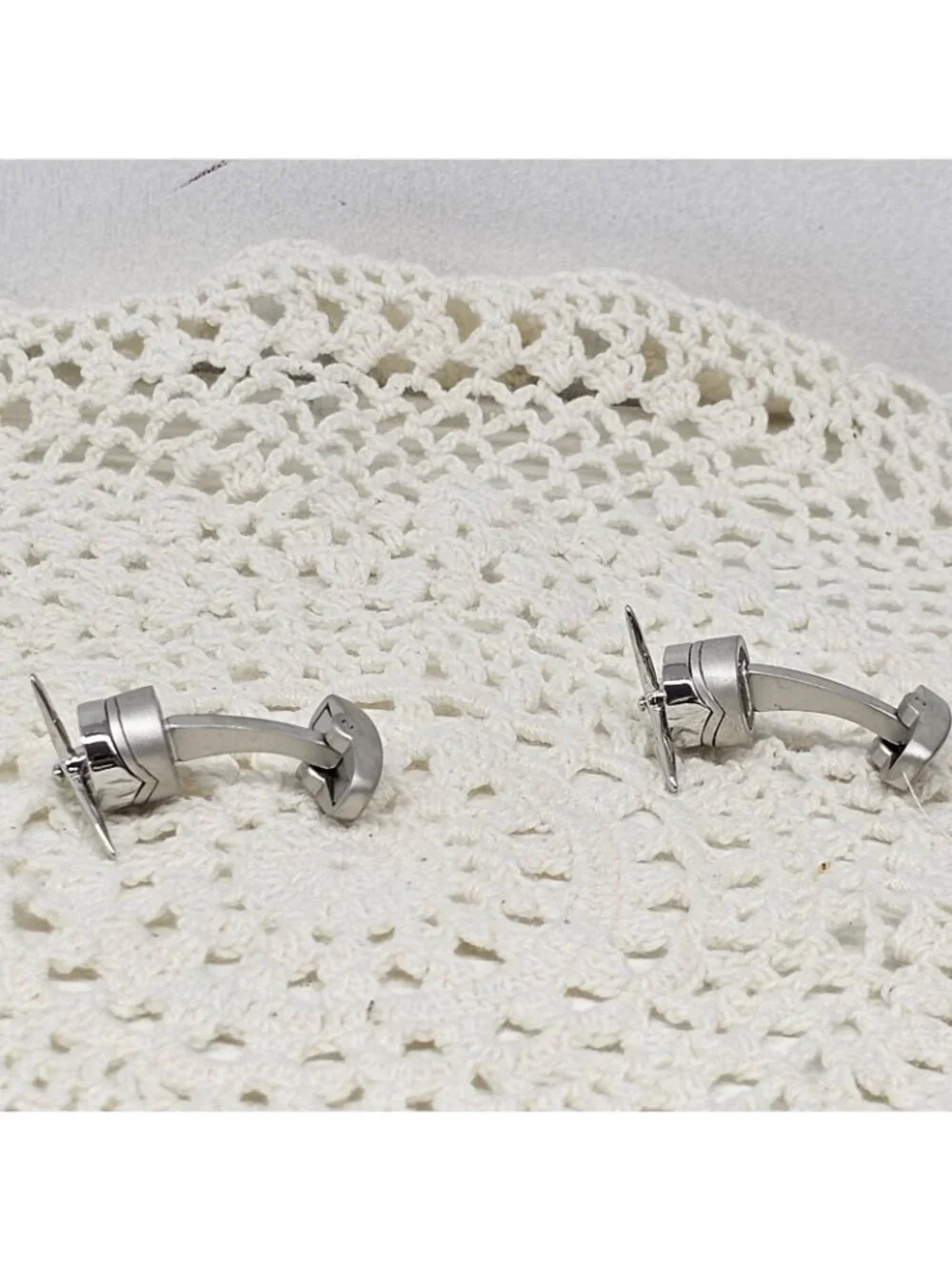 Vcufflinks Moving Propeller Cuff Links Silver Airplane Pilot Aviation Spinning